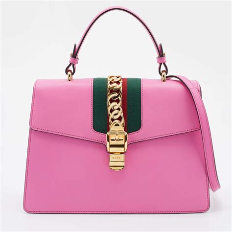 gucci sylvie bag pink|Gucci boston bag guccissima.